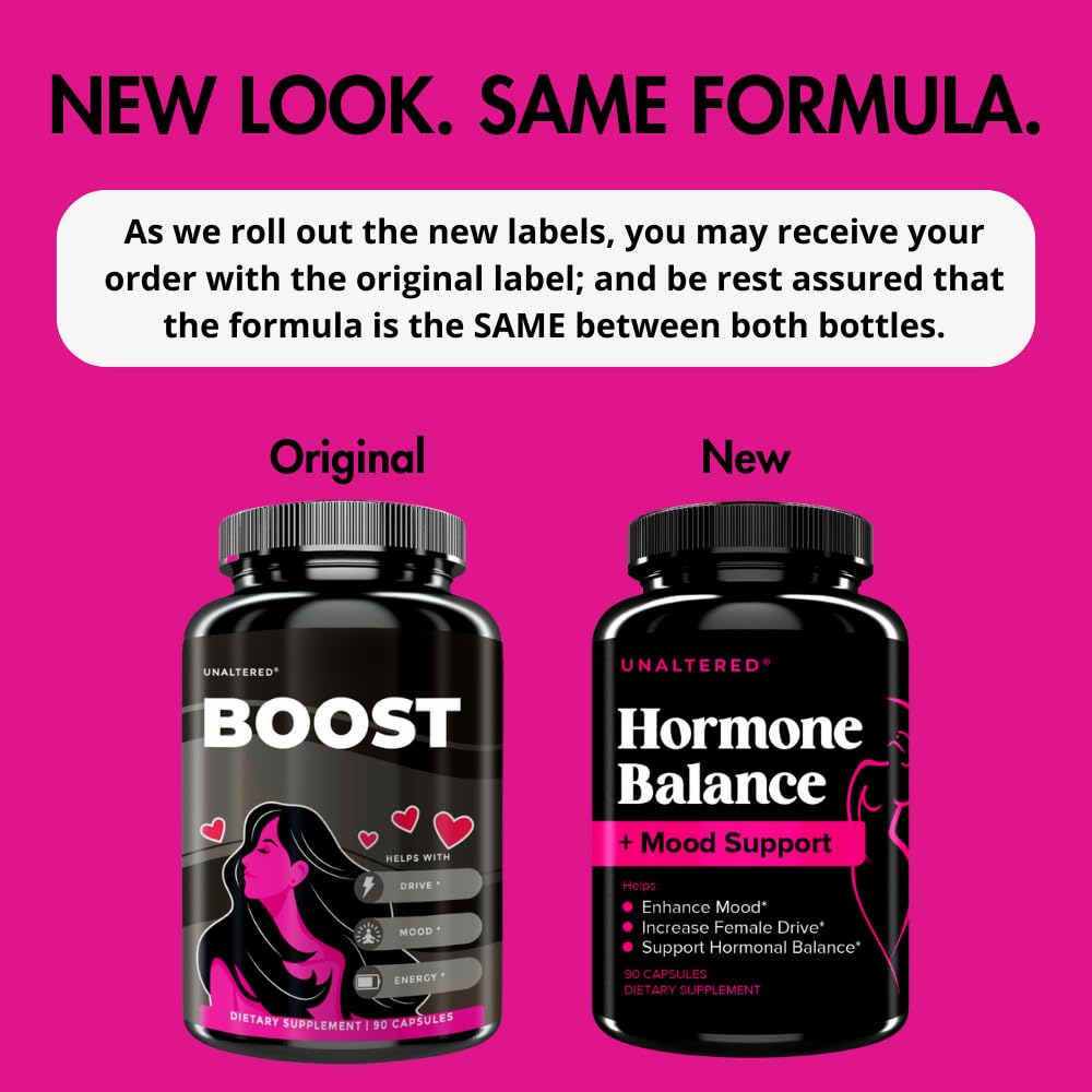 Hormone Balance & Mood Support for Women - Restore Female Drive & Reduce Mood UNALTERED uk supplements