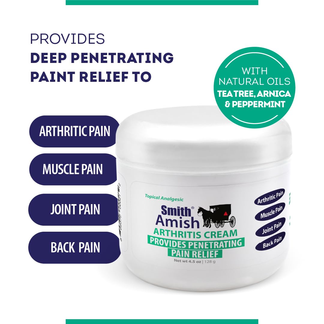 Smith Amish Arthritis Cream. Soothing and Cooling. 4.5 oz jar Smith Amish uk supplements