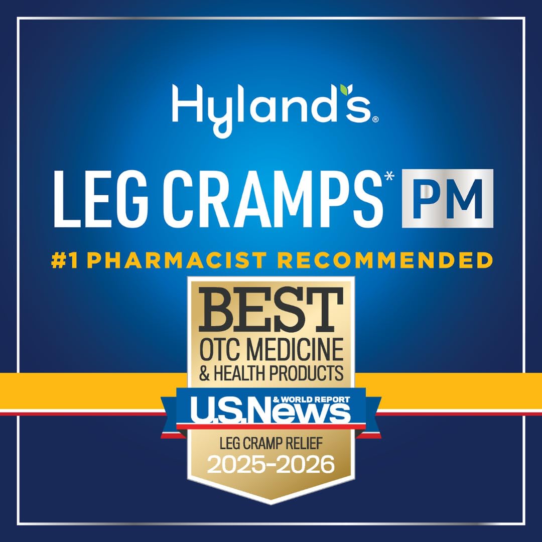 Hyland's Leg Cramps PM, Relief of Nighttime Leg, Calf, and Foot Cramps, 50 Quick-Dissolving Tablets 2-Pack (100 Total) Hyland's uk supplements