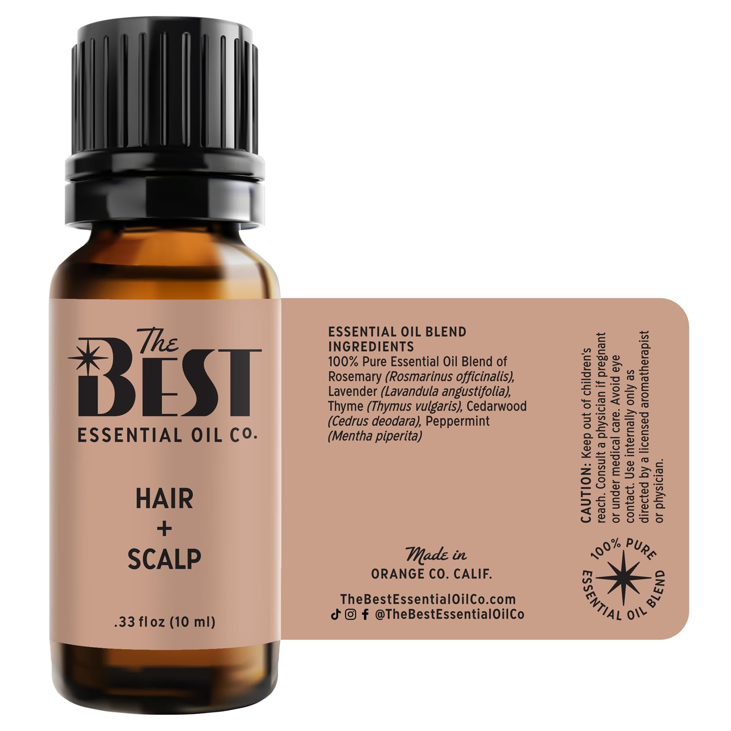 The Best Hair + Scalp Essential Oil Blend- Premium Grade- 100% Pure & Natural for Aromatherapy The Best Essential Oil Co uk supplements