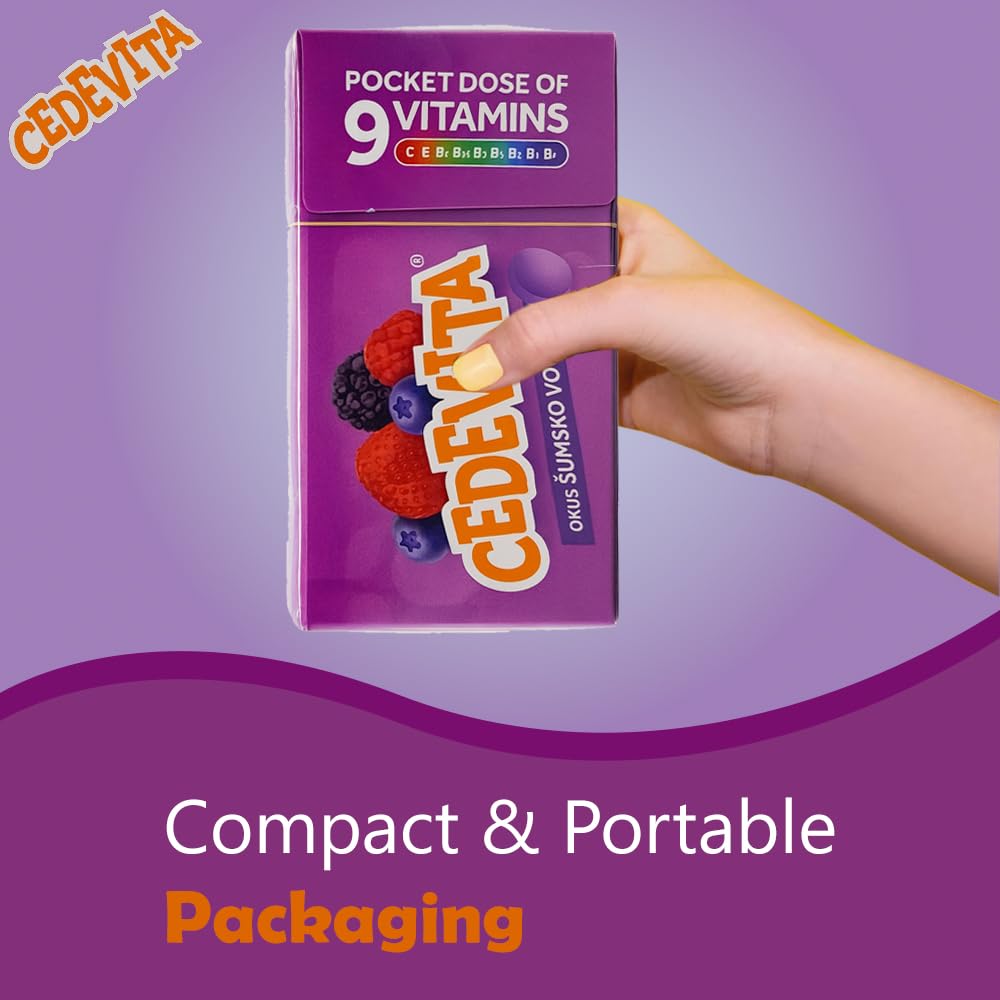 Cedevita Multivitamin Healthy and Sweet Candies - Pack of 8 (Forest Fruit) SORINA uk supplements