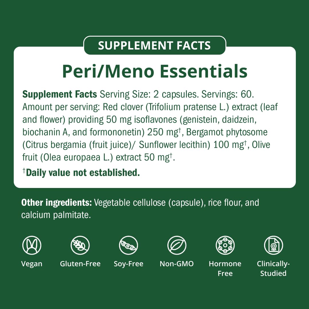 Semaine Peri/Menopause Essentials, 60 Ct. - Fuller Hair, No More Hot Flashes, Hormone Balance, Better Sleep & More - Clinically-Studied, Non-Hormonal Formula Semaine uk supplements