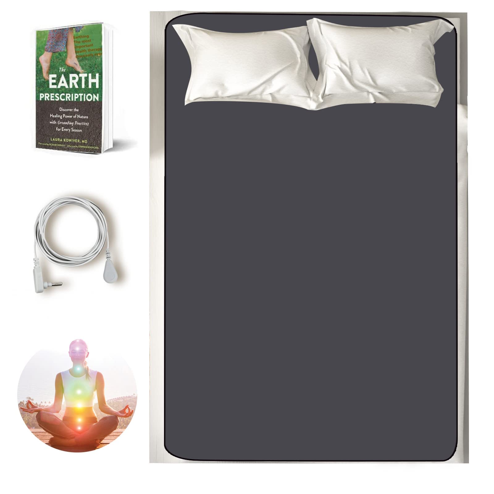 Grounding Mat, Grounding Mattress Cover Pad Grounding Mats Earth Connected Conductive Carbon Alfredx uk supplements