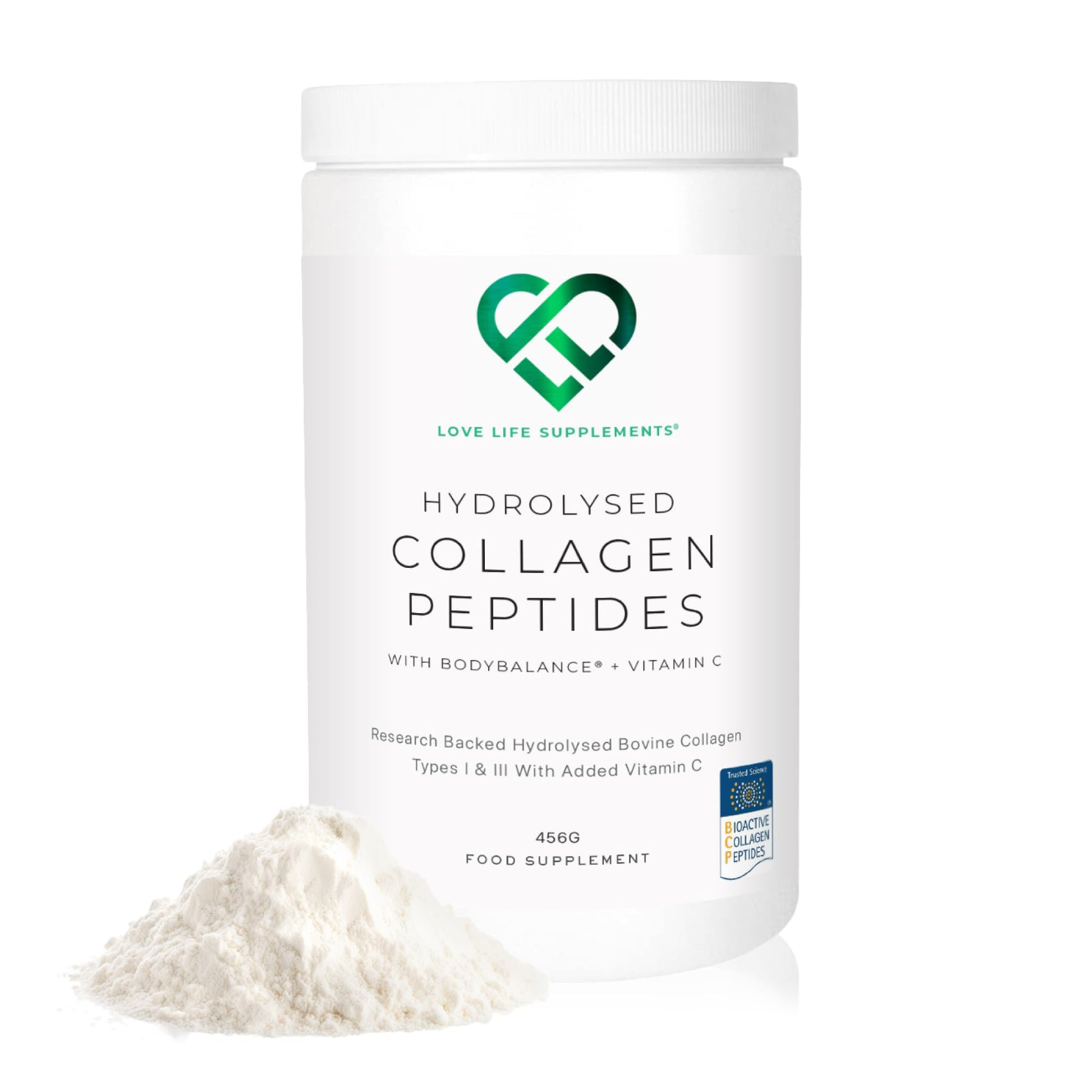 BODYBALANCE® Collagen Powder by LLS - Hydrolysed Bovine Collagen Peptides Types 1 & 3 with Vitamin C - Joint, Ligament LOVE LIFE SUPPLEMENTS uk supplements