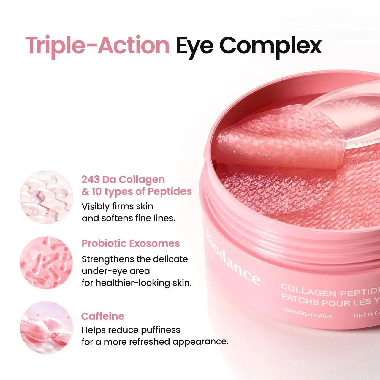 BIODANCE Collagen Peptide Eye Patches, Anti Wrinkle & Smile Line Patches for Face, Under Eye Mask for Fine Lines & Eye Bags, Travel Essentials & Self Care Gifts for Women, Korean Skin Care (60 Count) BIODANCE uk supplements