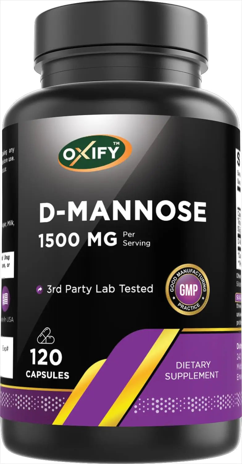 Oxify D-Mannose 1500 mg | 120 Tablets | Gluten-Free, Non-GMO | Supplement Made in USA Oxify uk supplements