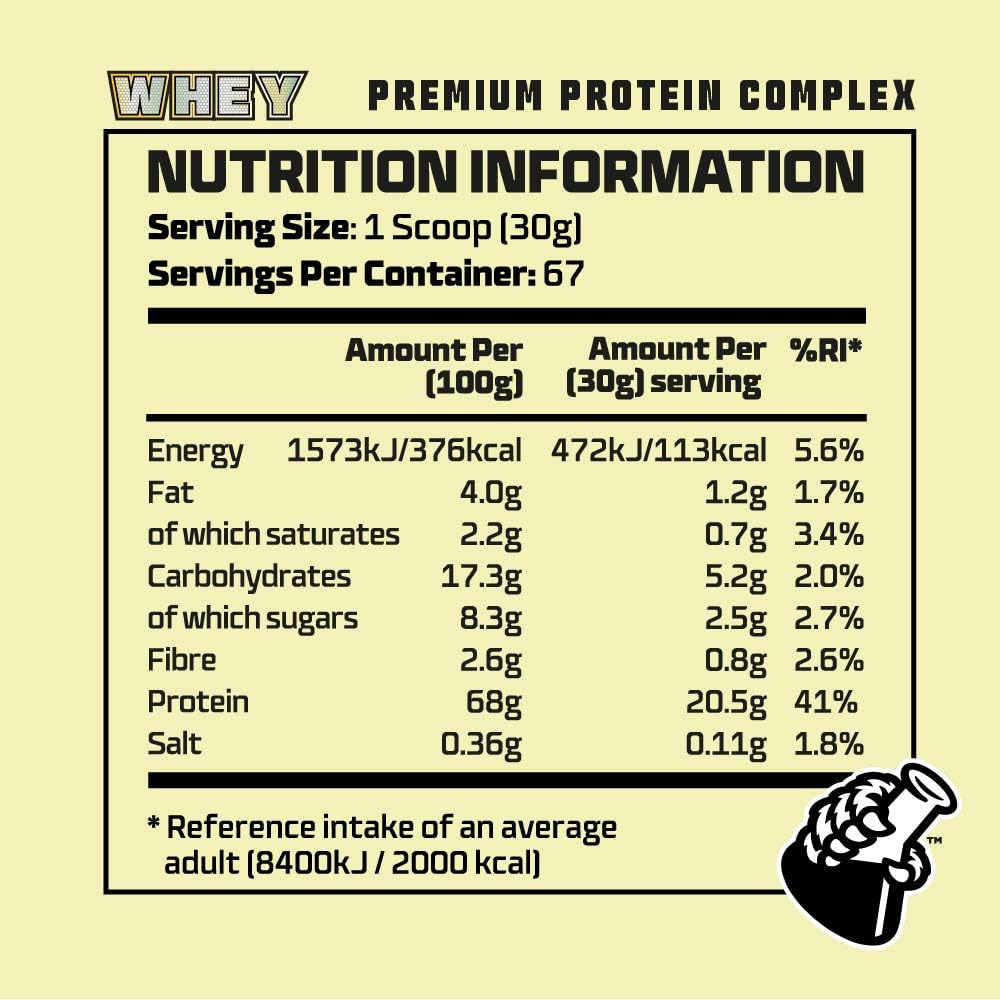 Beast Pharm | WHEY Protein Powder | 2.01kg/67 Servings | Vanilla Ice Cream Beast Pharm uk supplements