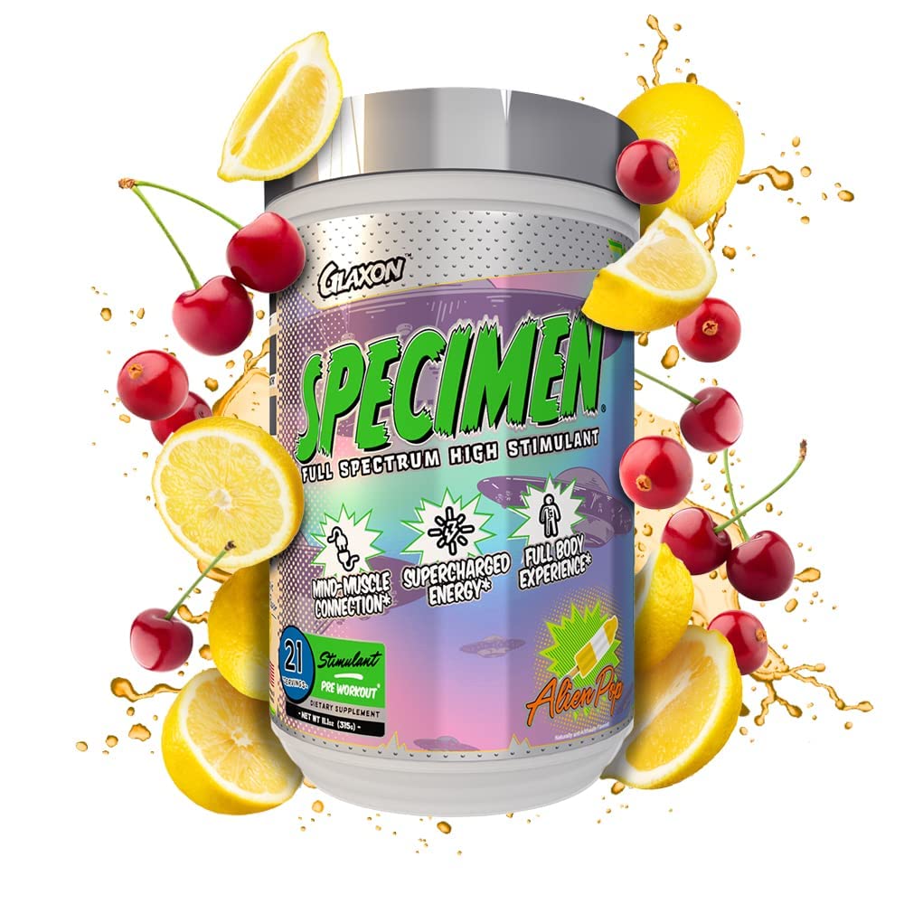 Glaxon Specimen High Stimulant Pre Workout Powder, Preworkout with 300mg Caffeine Glaxon uk supplements