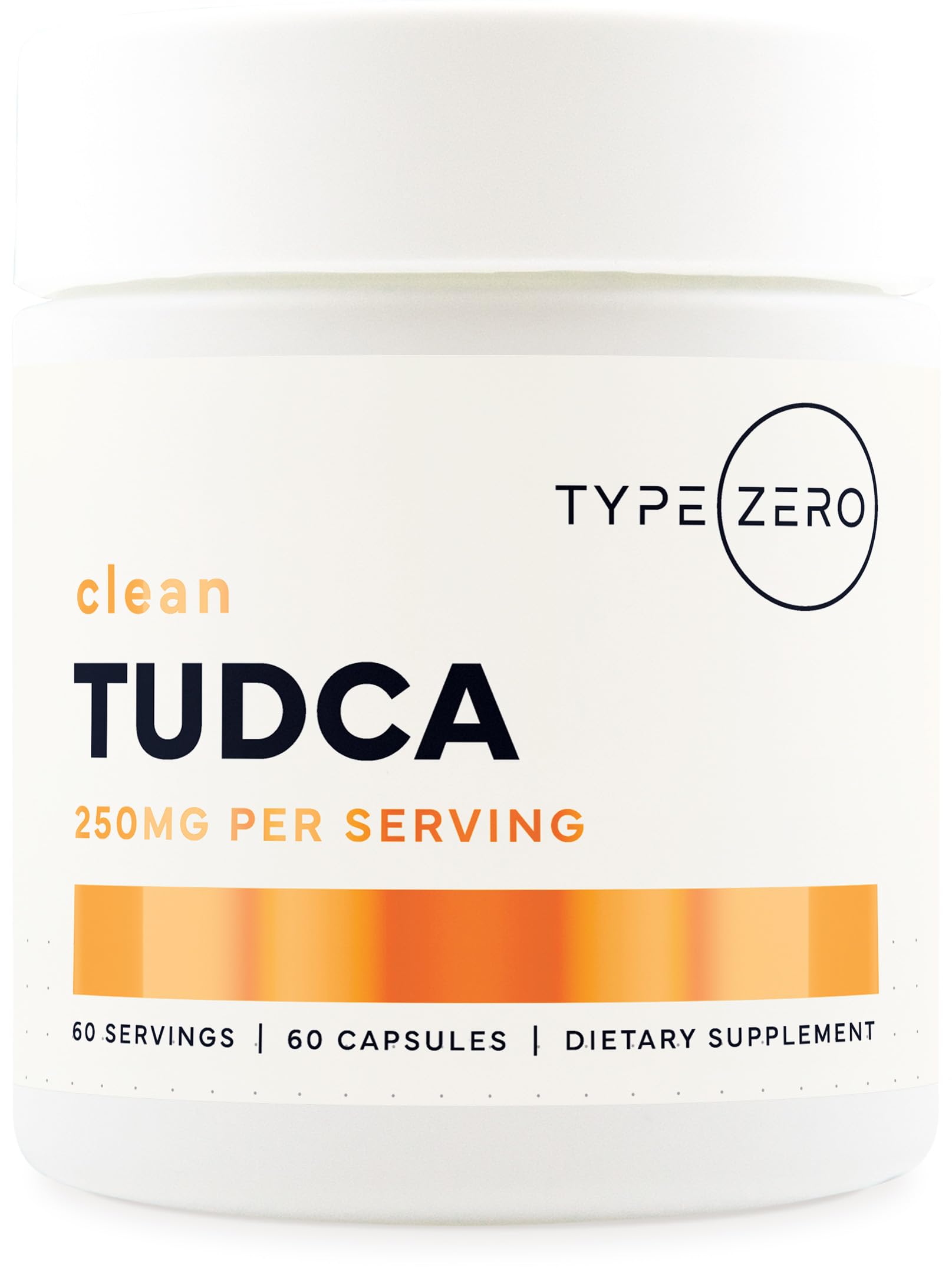 Type Zero Clean TUDCA Capsules 250mg - Pure Tauroursodeoxycholic Acid Supplement - Bile Salt Derivative - 60 Capsules, 60 Servings Type Zero uk supplements