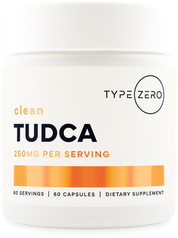Type Zero Clean TUDCA Capsules 250mg - Pure Tauroursodeoxycholic Acid Supplement - Bile Salt Derivative - 60 Capsules, 60 Servings Type Zero uk supplements
