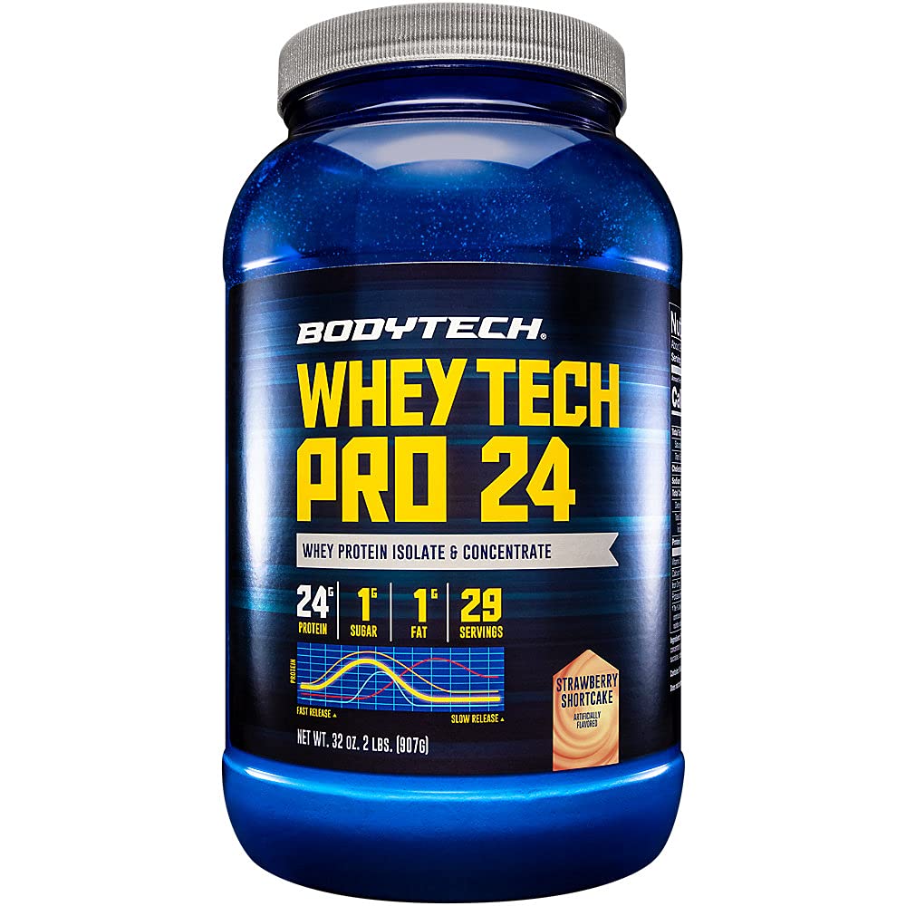 BODYTECH Whey Tech Pro 24 Protein Powder - Protein Enzyme Blend with BCAA's BODYTECH uk supplements