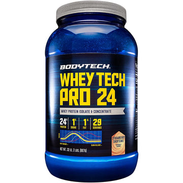 BODYTECH Whey Tech Pro 24 Protein Powder - Protein Enzyme Blend with BCAA's BODYTECH uk supplements