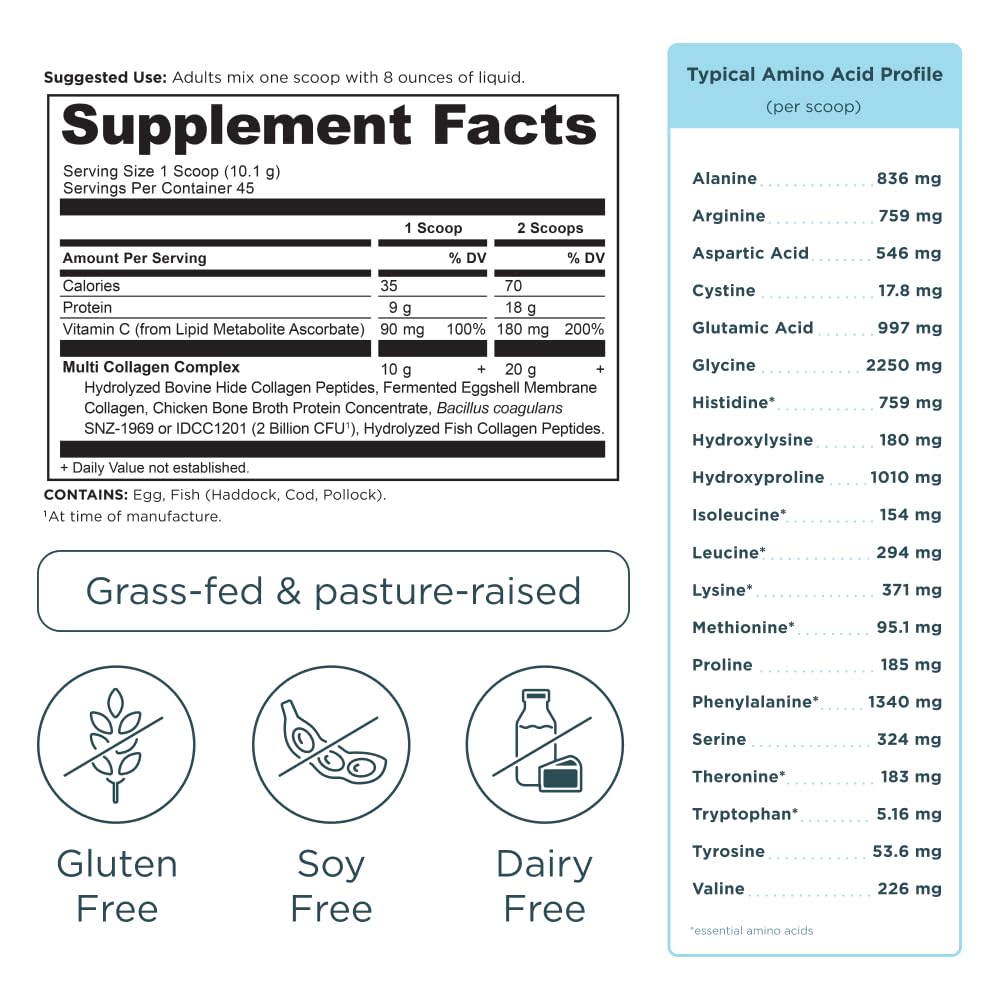 Ancient Nutrition Collagen Powder Protein with Probiotics, Unflavored Multi Collagen Protein with Vitamin C, 45 Servings, Hydrolyzed Collagen Peptides Supports Skin and Nails, Gut Health, 16oz Ancient Nutrition uk supplements