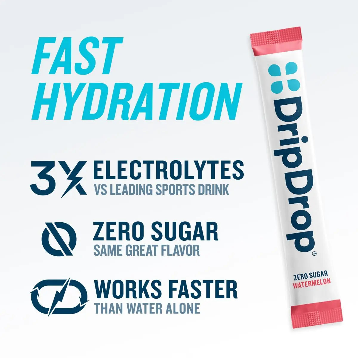 DripDrop Sugar Free Hydration Packets - Zero Classic Variety Pack - Single Serve Electrolytes Powder Drink Mix - Lemon Lime, Watermelon, Peach, Passion Fruit DripDrop uk supplements