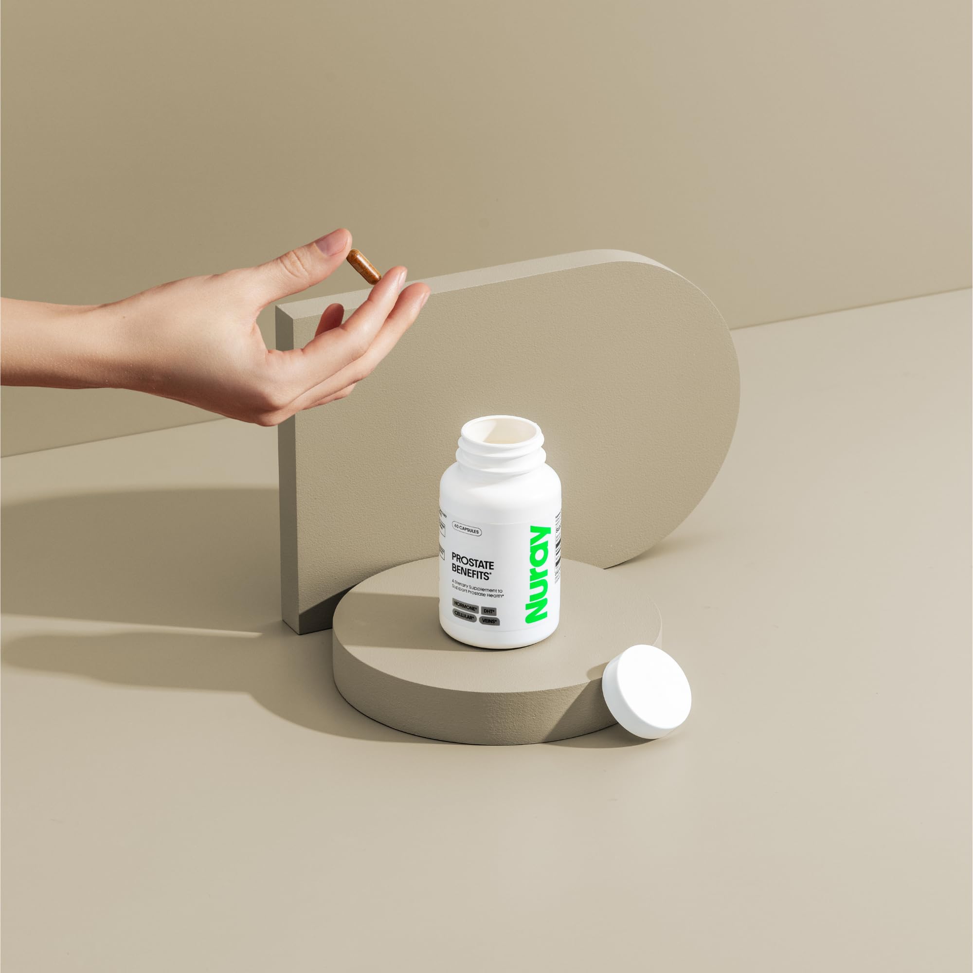 Nuray Prostate Support Supplement for Men and Women with Saw Palmetto, Vitamin C, Vitamin E, Zinc, Stinging Nettle & Alpha Lipoic Acid - 60 Vegetarian Capsules Nuray uk supplements