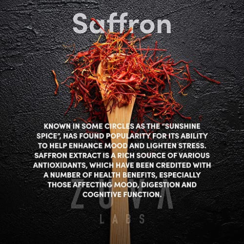 Saffron Supplements - 100% Pure Saffron Extract Mood Enhancer for Women and Men ZuvaLabs uk supplements
