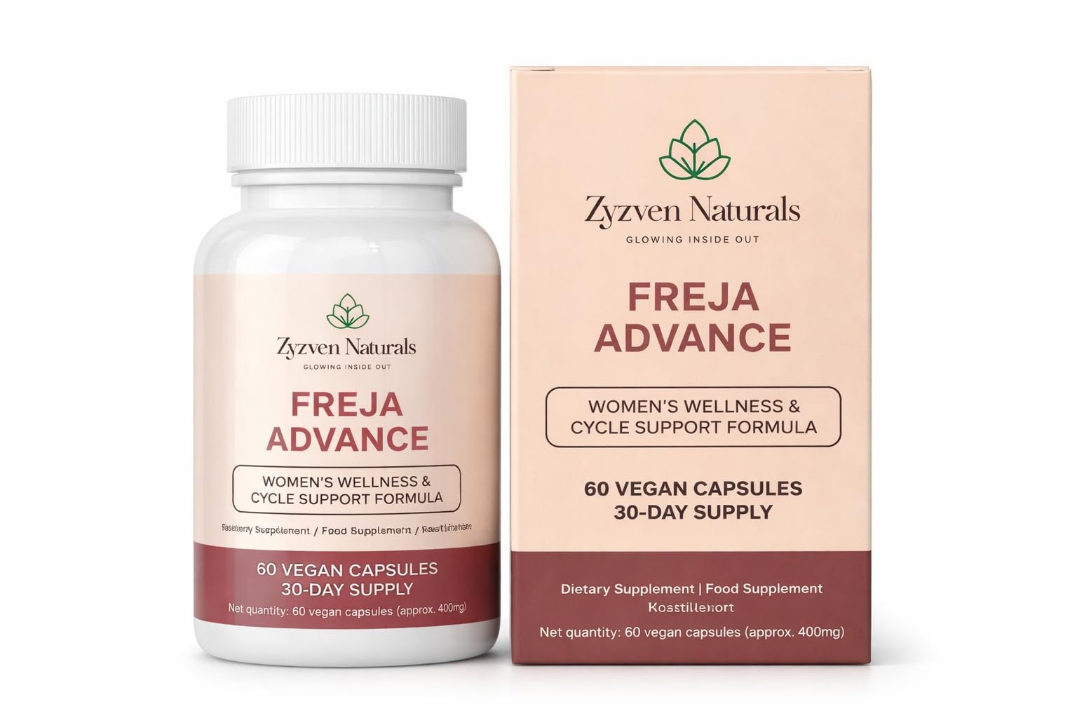 Zyzven Naturals Freja Advance – Women’s Wellness & Cycle Support Supplement – Myo-Inositol, Maca, Vitex, Shatavari, NAC, Zinc & Chromium – 60 Vegan Capsules – 30 Day Supply Zyzven Naturals uk supplements