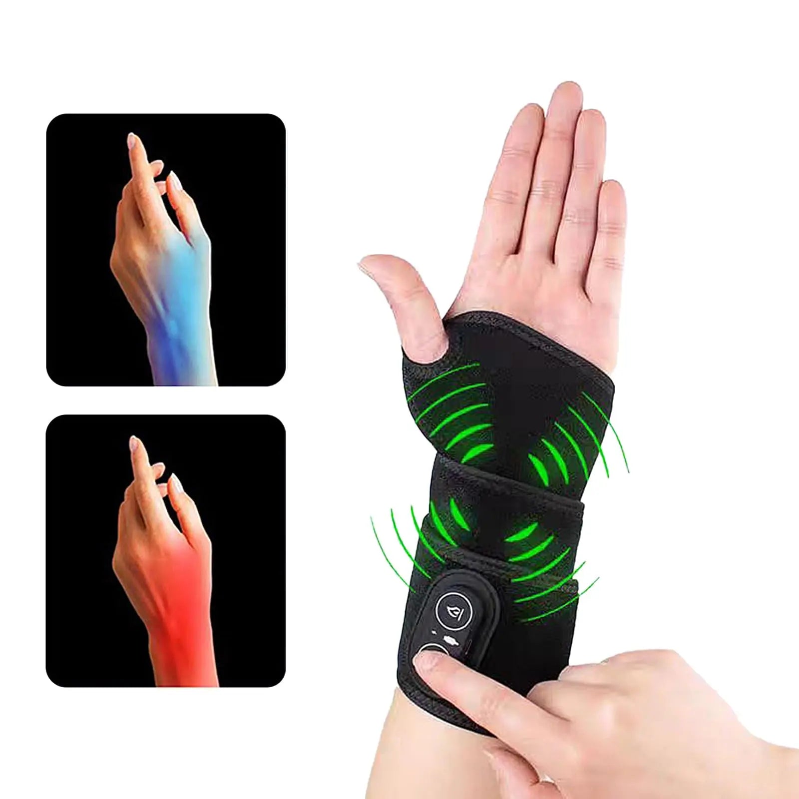 ZMHWANY Rechargeable Cordless Wrist Massager with Heat and Compression, 3000mAh Battery for Arthritis Carpal Tunnel Pain Relief, Wireless Heating Pad Ideal for Seniors ZMHWANY uk supplements