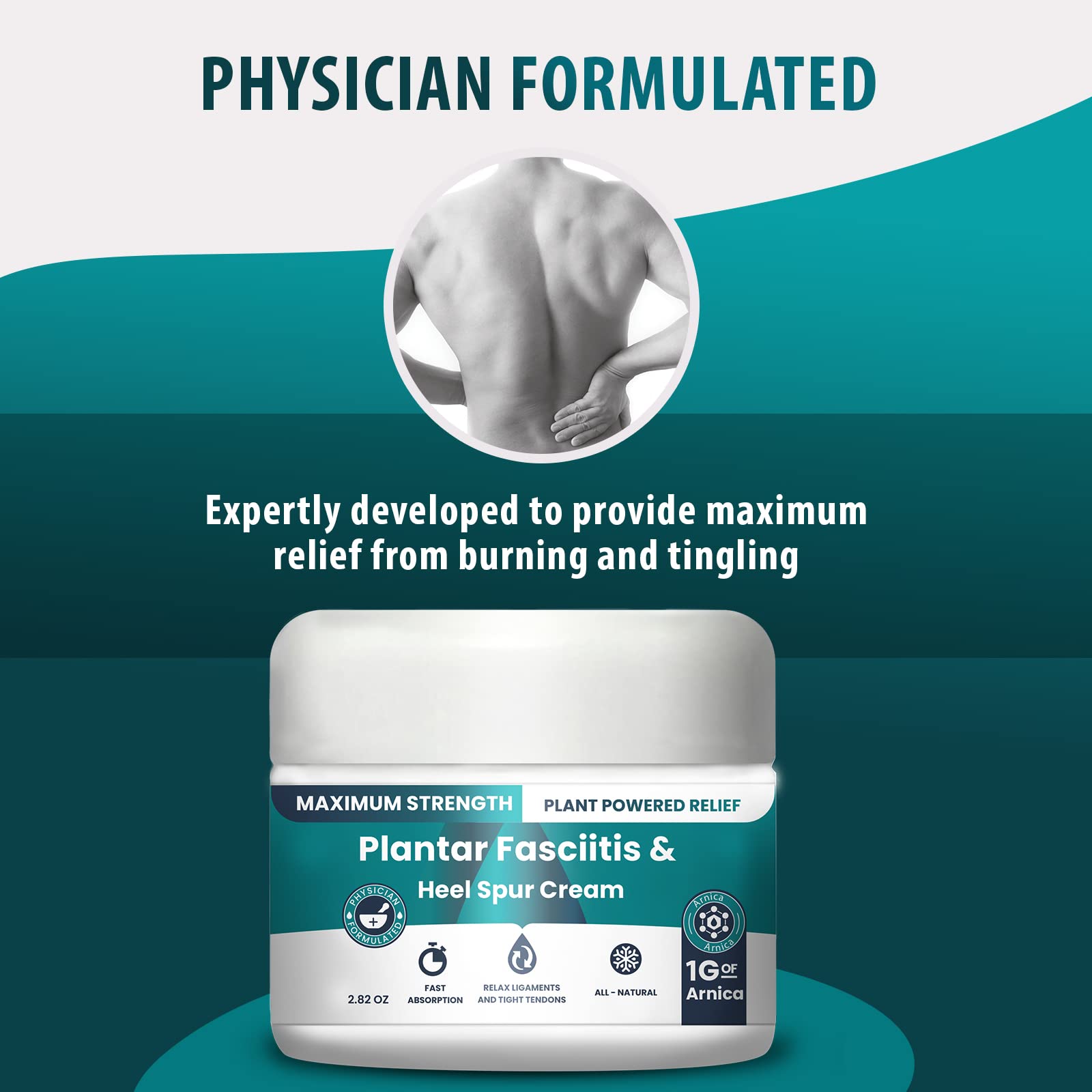 M PAIN MANAGEMENT TECHNOLOGIES Plantar Fasciitis And Heel Spur Cream By PMT - Cream For Foot Relief. High Concentration of Arnica; Vitamin B6, MSM, Glucosamine - To Soothe and Relieve - 2.82 OZ M PAIN MANAGEMENT TECHNOLOGIES uk supplements