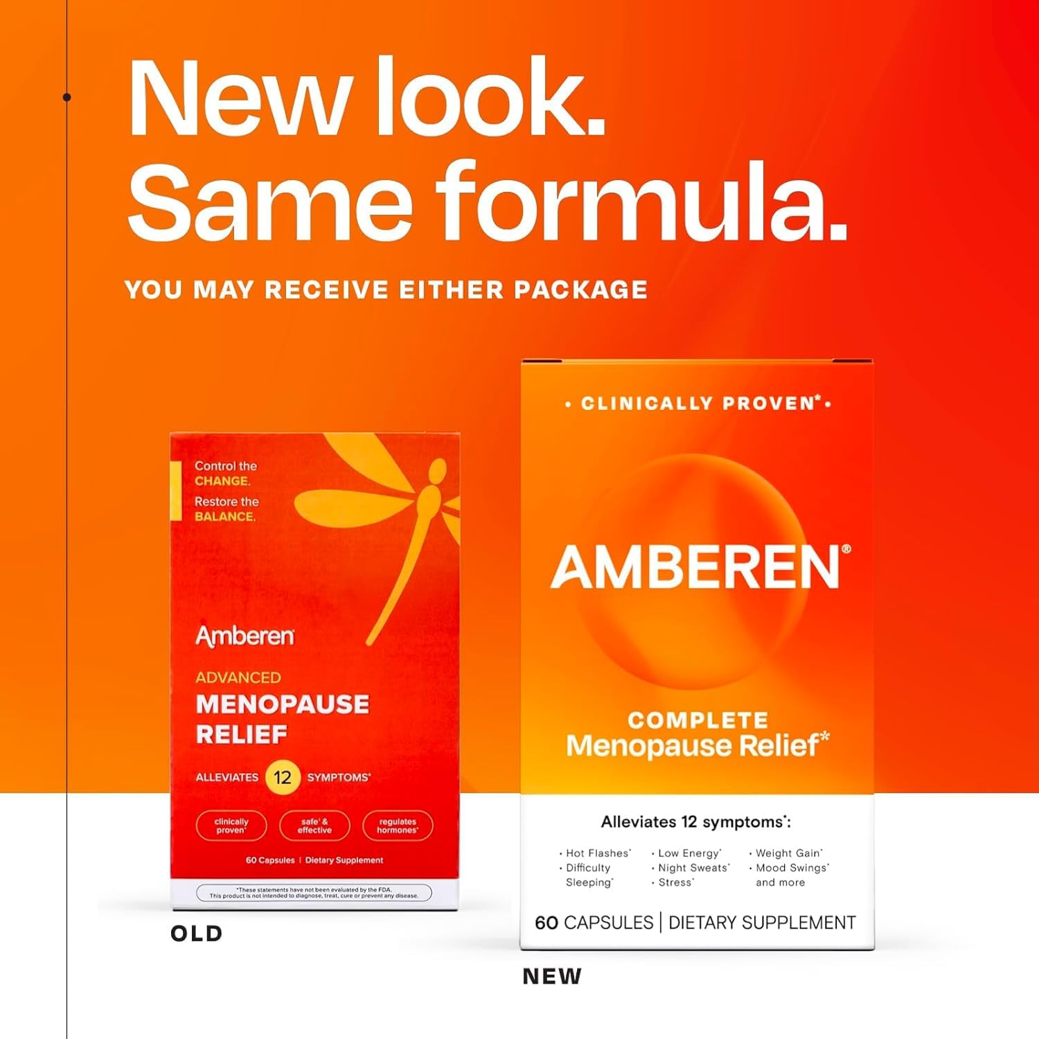 Amberen Menopause Supplement for Women, 60 Capsules, Clinically Proven, Helps Support Hormone Balance, Helps Relieve 12 Menopause Symptoms: Hot Flashes, Night Sweats, Mood Swings and More Amberen uk supplements