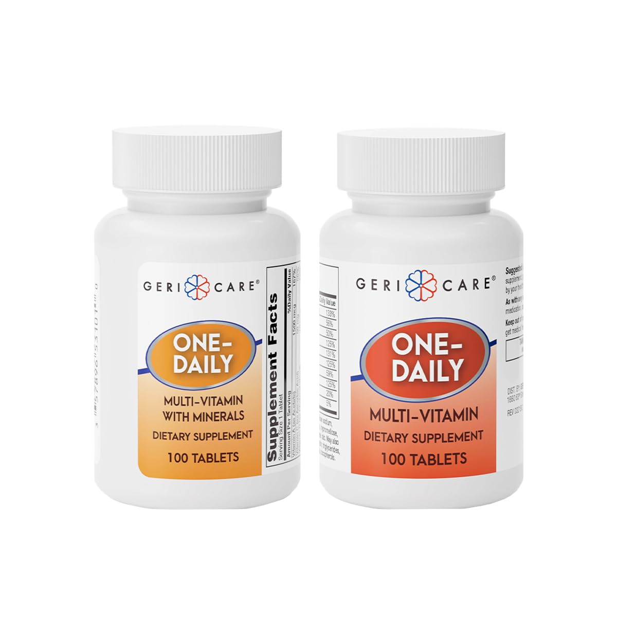 GeriCare One-Daily Multi-Vitamin & One-Daily Multi-Vitamin + Minerals Bundle – Complete Daily Nutritional Support with Essential Minerals for Energy GeriCare uk supplements