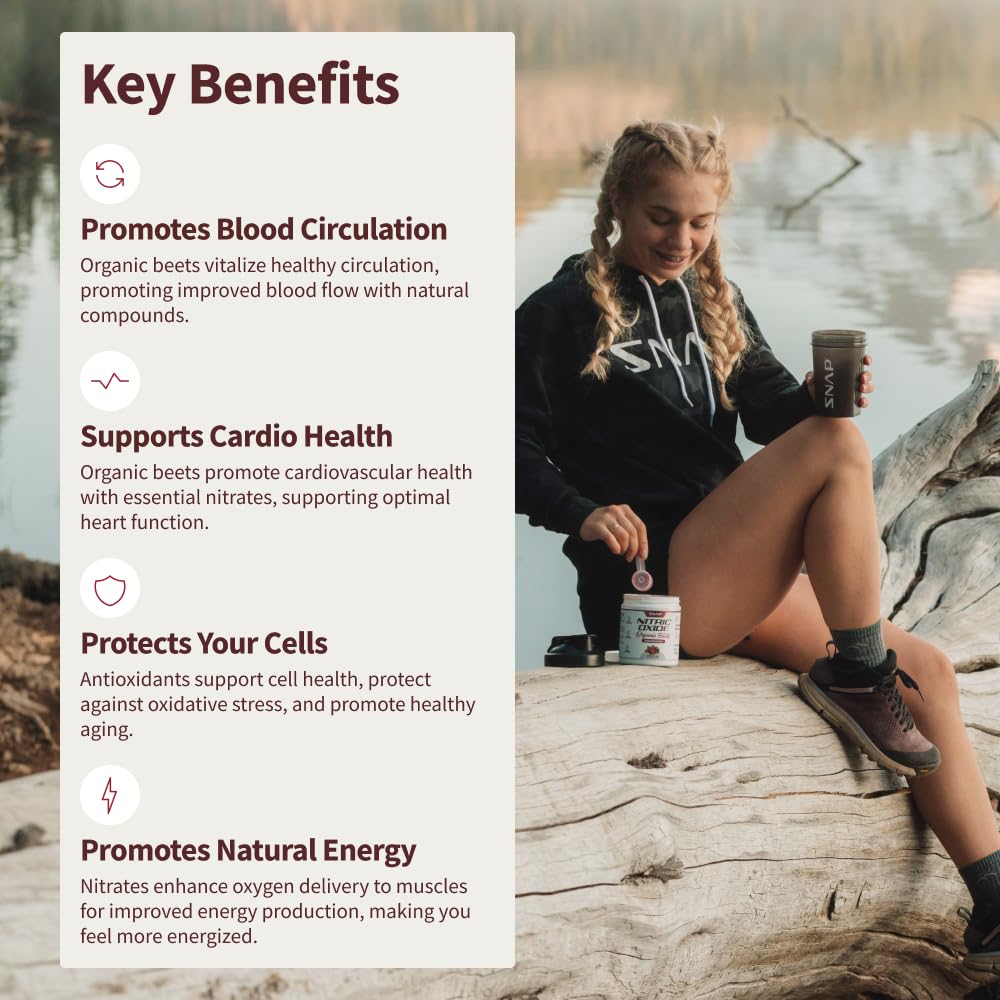 Snap Supplements USDA Organic Beet Root Powder, 3-in-1 Nitric Oxide Supplement Snap Supplements uk supplements