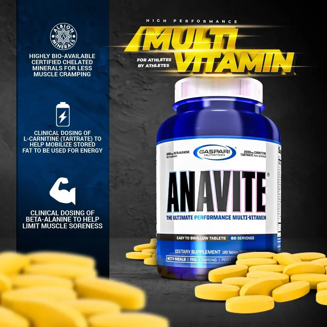 Gaspari Nutrition Anavite, Full Spectrum Multi-Vitamin Packs, Anavite Multivitamins, CLA, Omega 3s, Proven Gut, and Proven Liver Detox Gaspari Nutrition uk supplements