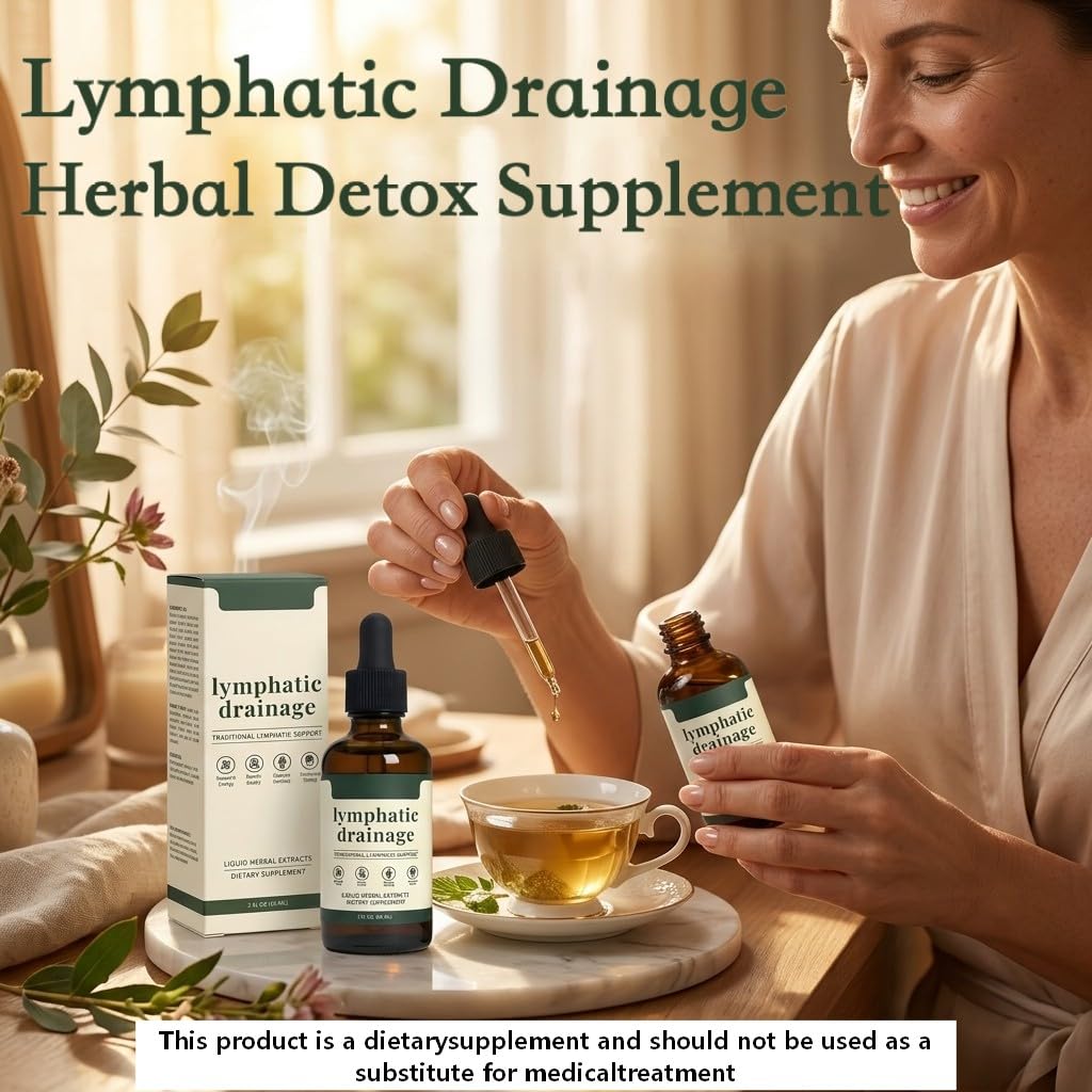 Sentk Organic Lymphatic Drainage Drops, Liposomal Herbal Blend – Supports Lymph System, Reduces Swelling, Boosts Immunity & Vitality, Enhance Clarity, Portable Dropper Design, 2 fl oz (2 Pack) Sentk uk supplements