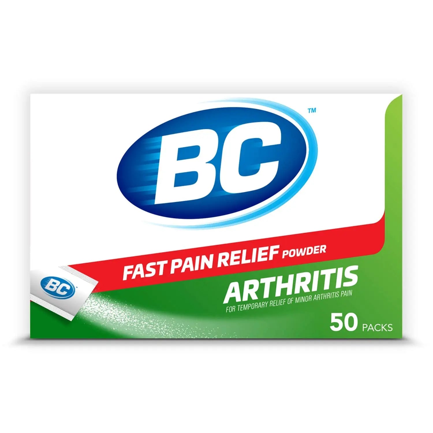 BC Powder Arthritis Pain Reliever, Aspirin Dissolve Packs, 50 Count Powder Packets BC uk supplements