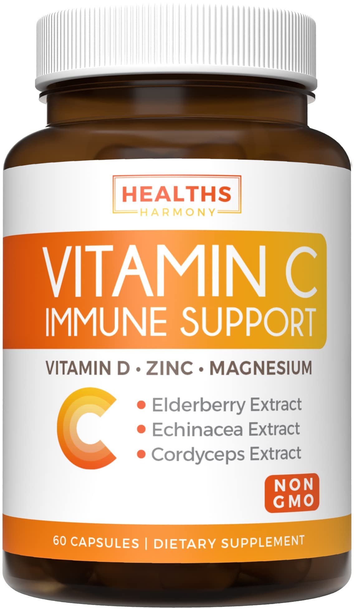 Super Greens & Vitamin C (1-Month Supply) Greens & C Synergy Bundle of Organic Super Greens Powder - Complete Superfood (60 Capsules) & & Vitamin C Immune Support (60 Vegetarian Caps)(Non-GMO) Healths Harmony uk supplements