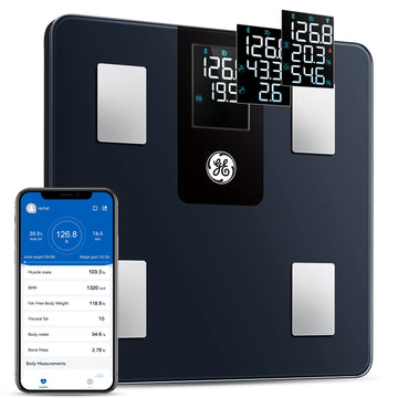 GE Smart Scale for Body Weight and Fat Percentage with All-in-one LCD Display GE uk supplements