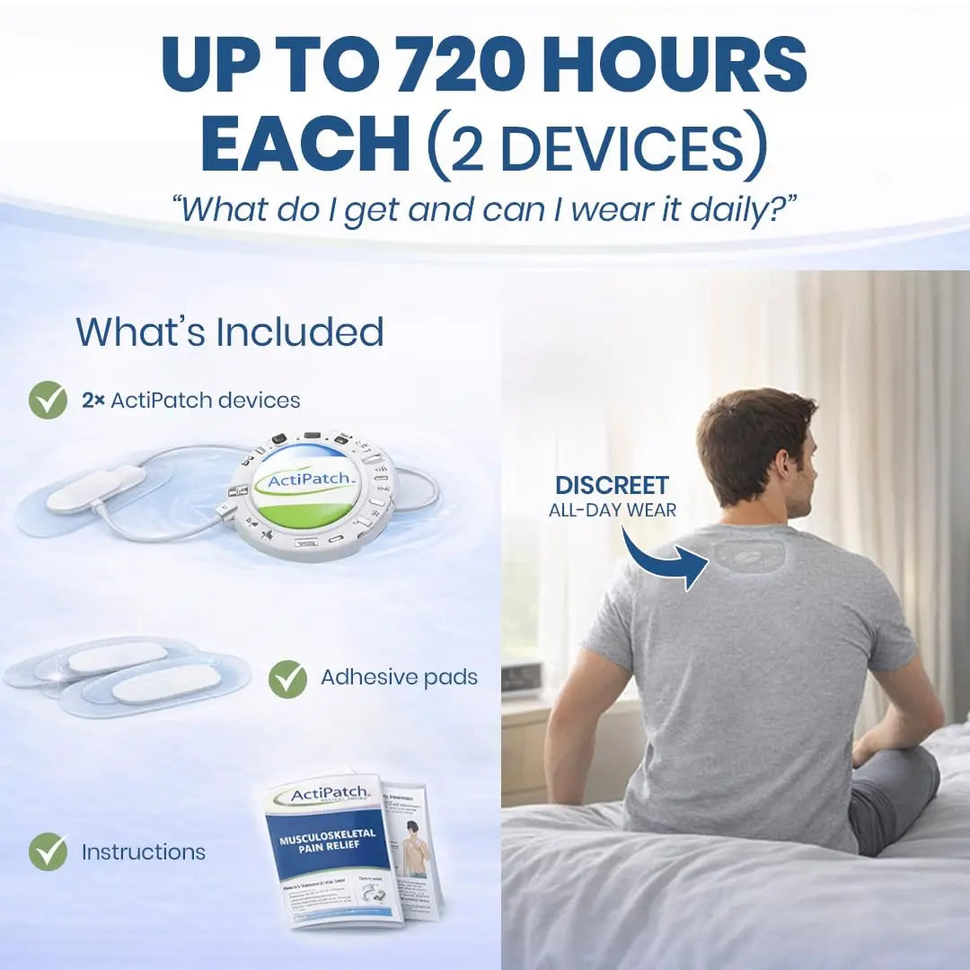 Mint Bucket ActiPatch Wearable Pain-Relief Device, 2-Pack Bundle – Pulsed Shortwave Therapy Loop for Back, Knee, Hip & Joint Discomfort, Long Lasting Leg Pain Relief Product Mint Bucket Brands uk supplements