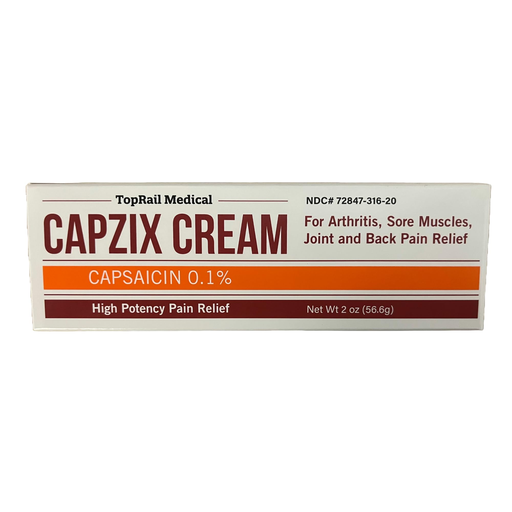 Capzix Cream for Pain Relief 2 OZ Capsaicin .1% High Potency/ Maximum Strength CAPZIX CREAM uk supplements