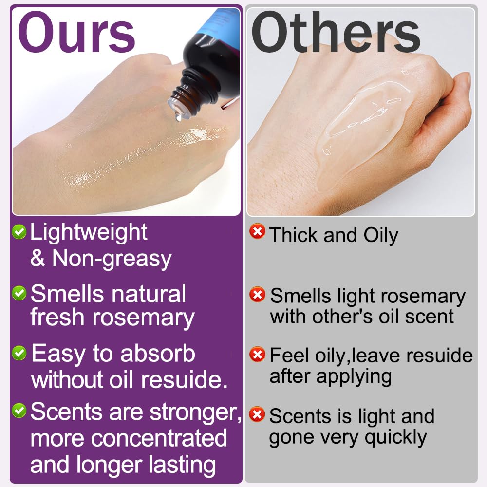 Rosemary Oil for Hair Growth,100% Pure Undiluted Light-Weight Non-Greasy Rosemary Essential Oil GIFBEA uk supplements