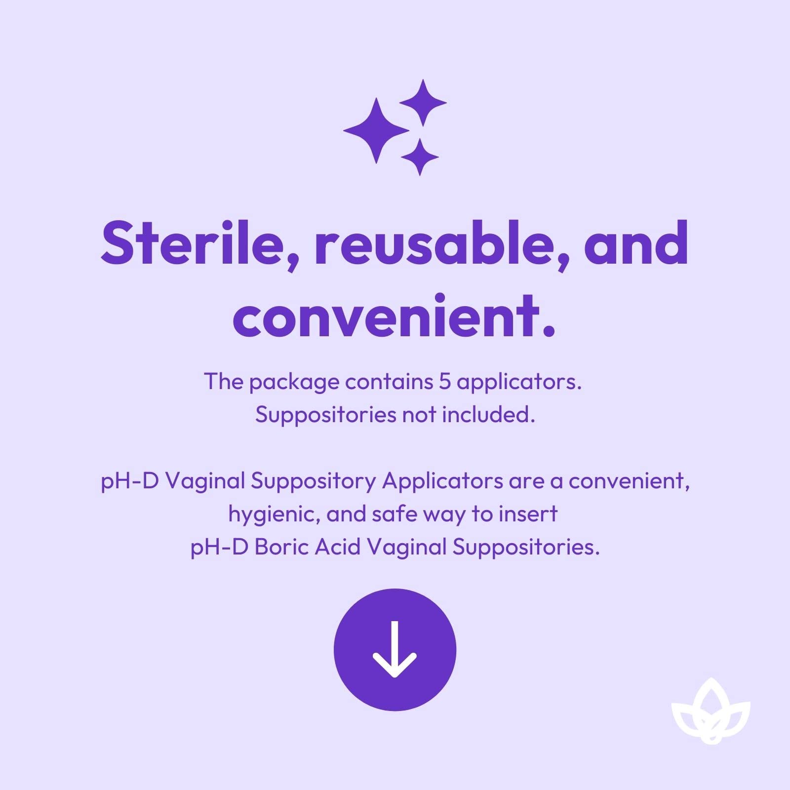 pH-D Feminine Health - Vaginal Suppository Applicators, Ideal for Boric Acid Suppositories, Reusable, Fits Most Vaginal Suppositories, Made in The USA - 5 Count… pH-D Feminine Health Support uk supplements