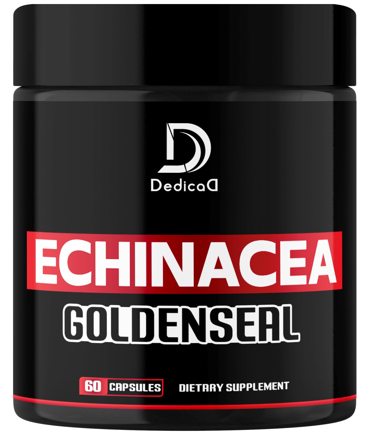 DEDICAD 1000mg Echinacea Goldenseal Capsules - Support Immune System, Well-Being & Overal Health - 60 Veggie Capsules - Non-GMO, Gluten-Free DEDICAD uk supplements