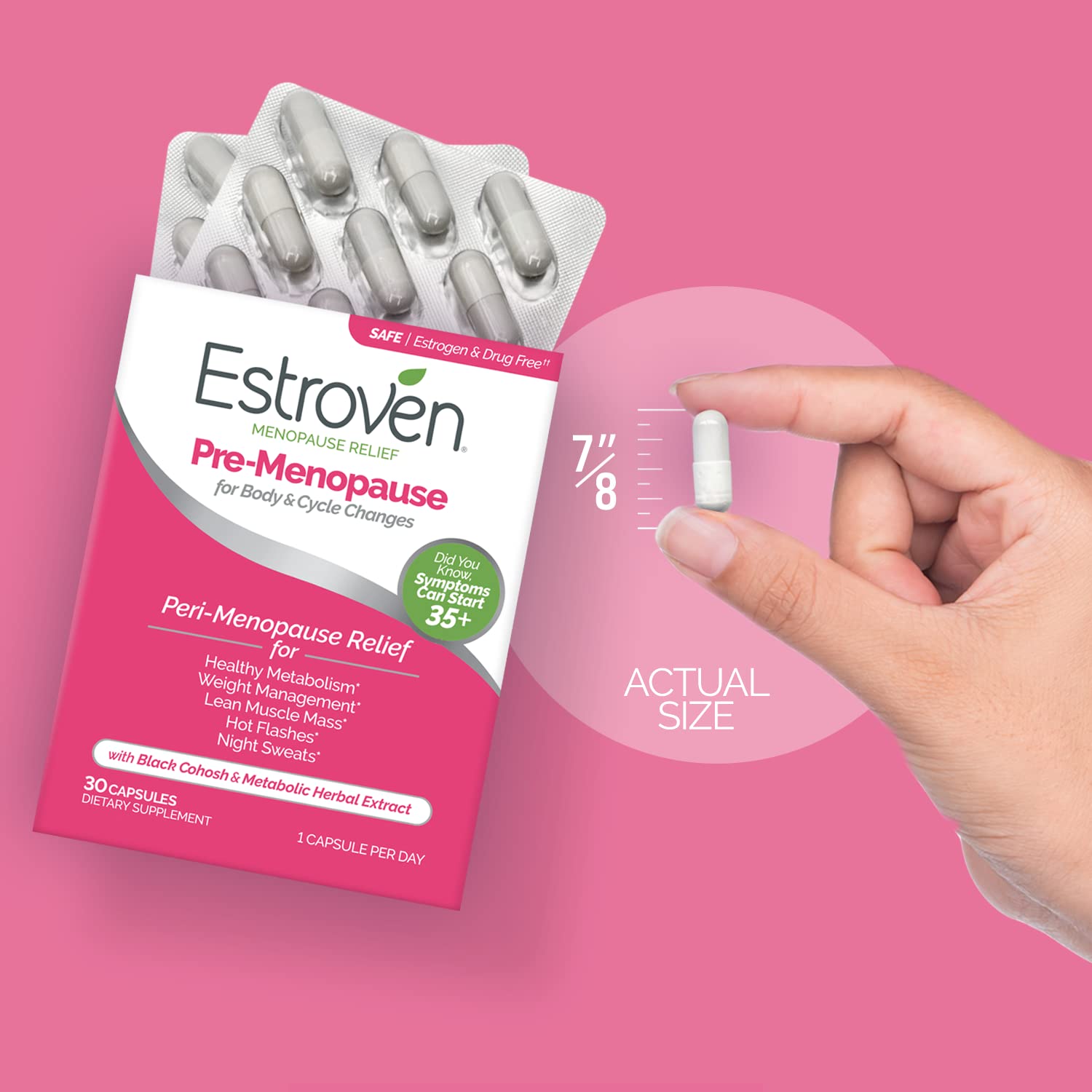 Estroven Pre-Menopause Relief, 30 Ct., Clinically Proven Ingredients, Provides Menopause Estroven uk supplements
