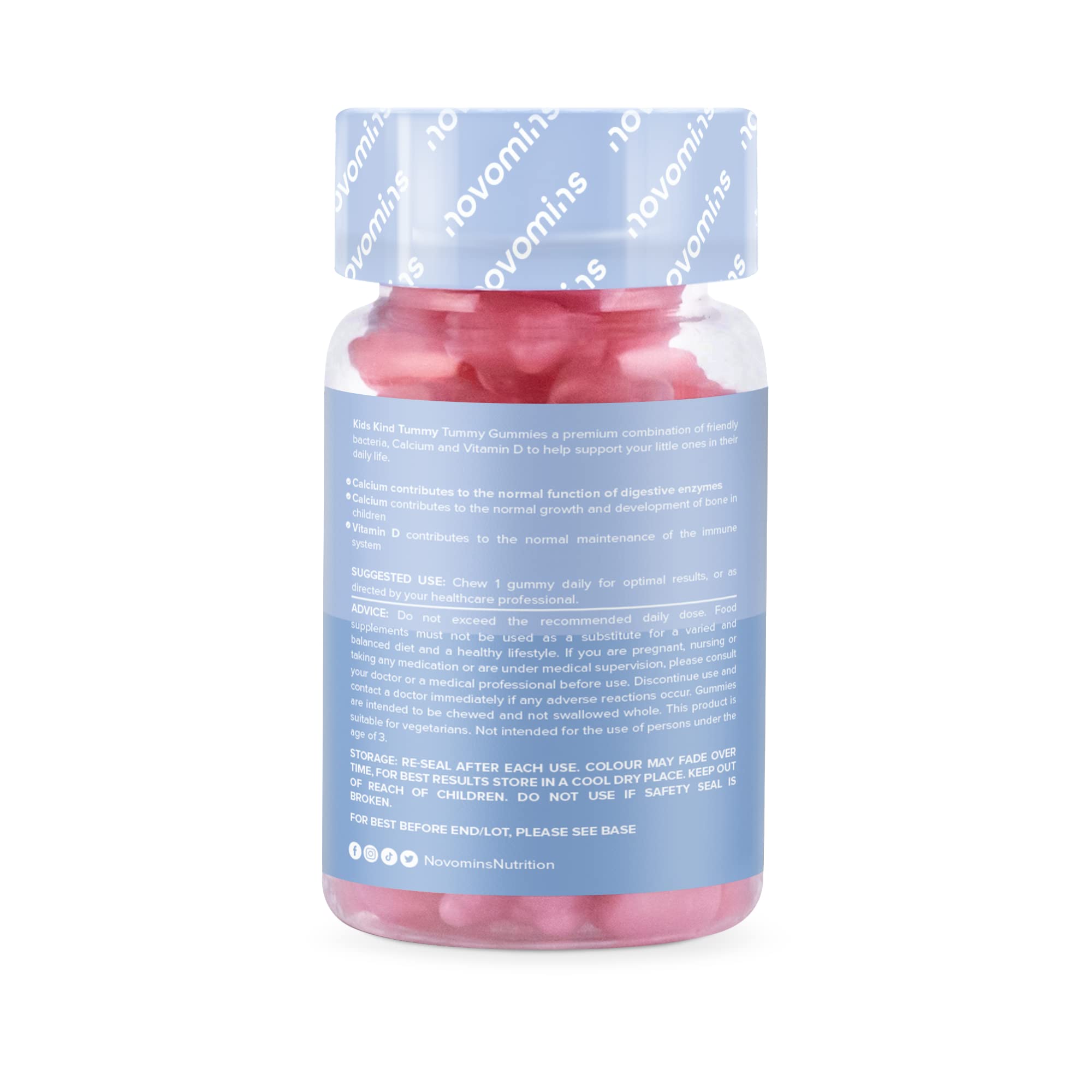 Kids Probiotic Gummies – Probiotics for Children – Kids Kind Tummy Gummies novomins uk supplements
