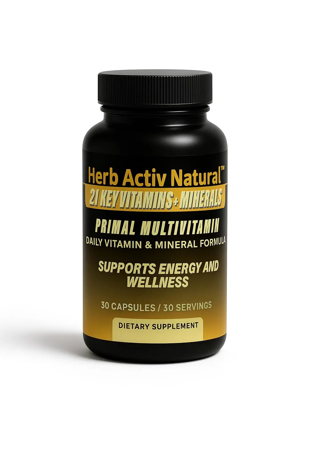 Herb Activ Natural Primal Multivitamin - 21 Essential Vitamins & Minerals - Daily Vitamin & Mineral Supplement - Energy & Wellness Support - 30 Capsules Herb Activ Natural uk supplements