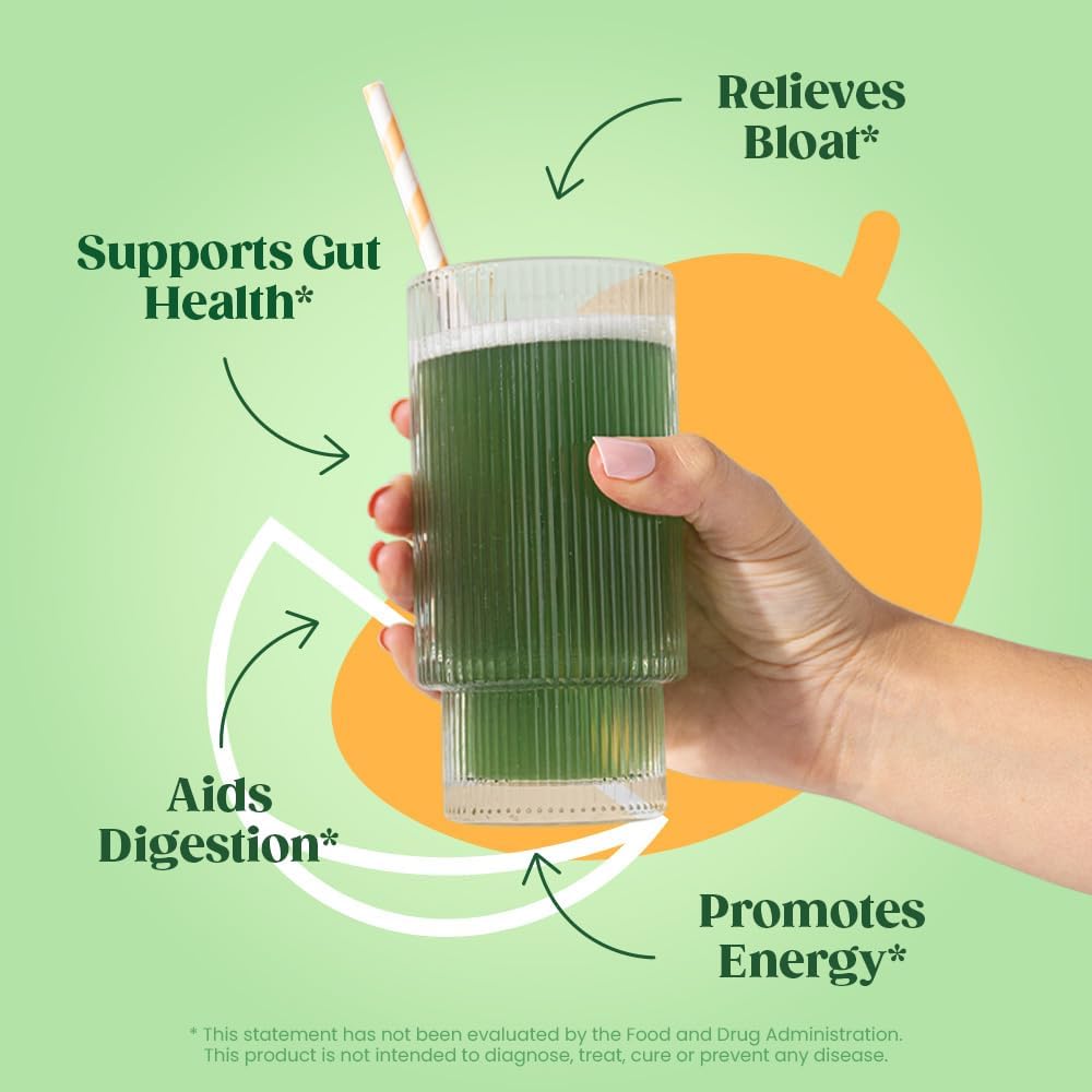 Bloom Nutrition Superfood Greens Powder, Digestive Enzymes with Probiotics and Prebiotics, Gut Health, Bloating Relief for Women, Chlorella, Green Juice Mix with Beet Root Powder, 30 SVG, Mango Bloom Nutrition uk supplements
