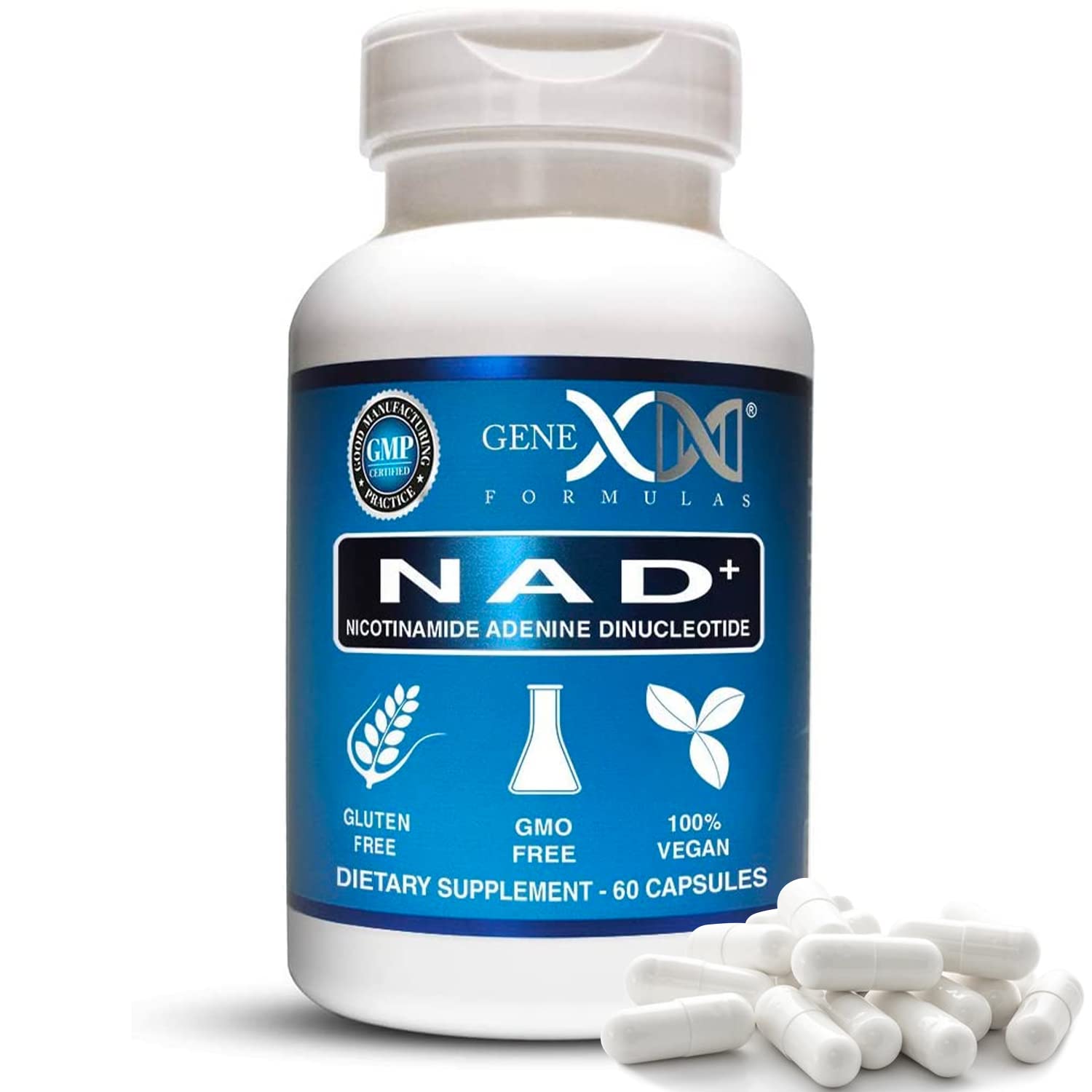 Genex Formulas NAD+ 250mg Serving 60 Capsules Nicotinamide Adenine Dinucleotide (Actual NAD+ Not a Precursor) (1) Genex Formulas uk supplements