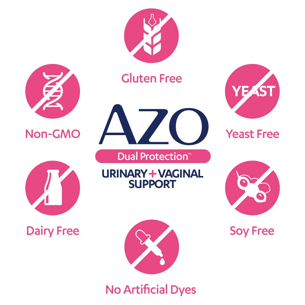 AZO Dual Protection | Urinary + Vaginal Support* | Prebiotic Plus Clinically Proven Women AZO uk supplements