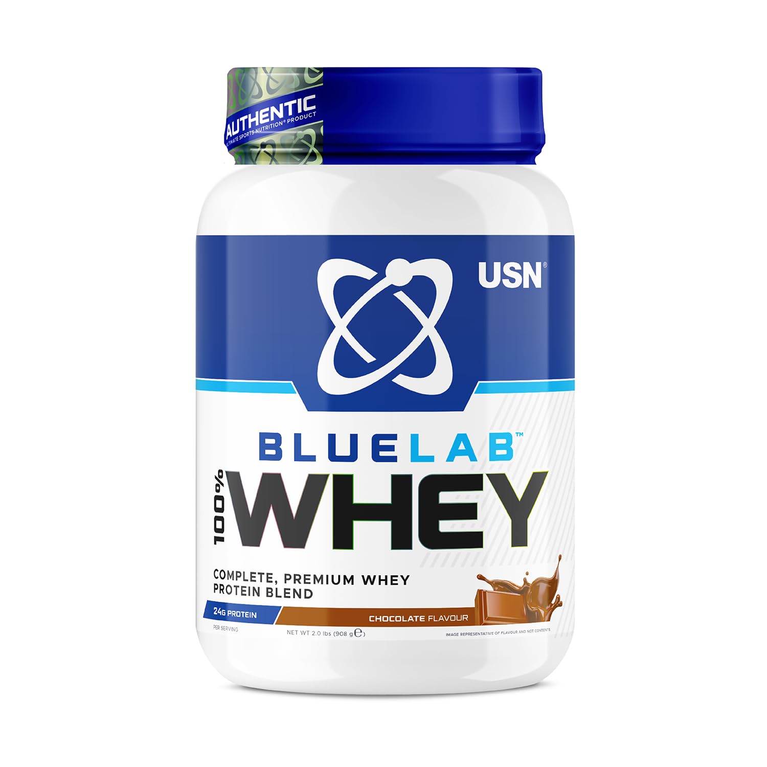 USN Blue Lab Whey Protein Powder: Chocolate - Whey Protein 2kg - Post-Workout USN uk supplements
