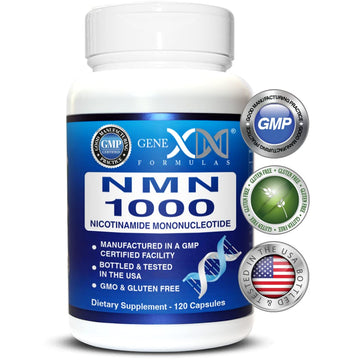 Genex Formulas NMN 1000mg - 99% Pure Shelf Stabilized Supplement Capsules for Increased NAD Levels & Healthy Aging, GMP Certified, 1000mg per Serving, 120 Capsules Genex Formulas uk supplements