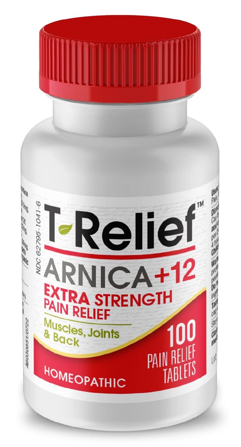 MediNatura T-Relief Extra Strength Pain Relief Arnica +12 Natural Relieving Actives for Back Pain Joint Soreness Muscle Aches & Stiffness, Whole Body Fast-Acting Relief for Women & Men - 100 Tablets MediNatura uk supplements