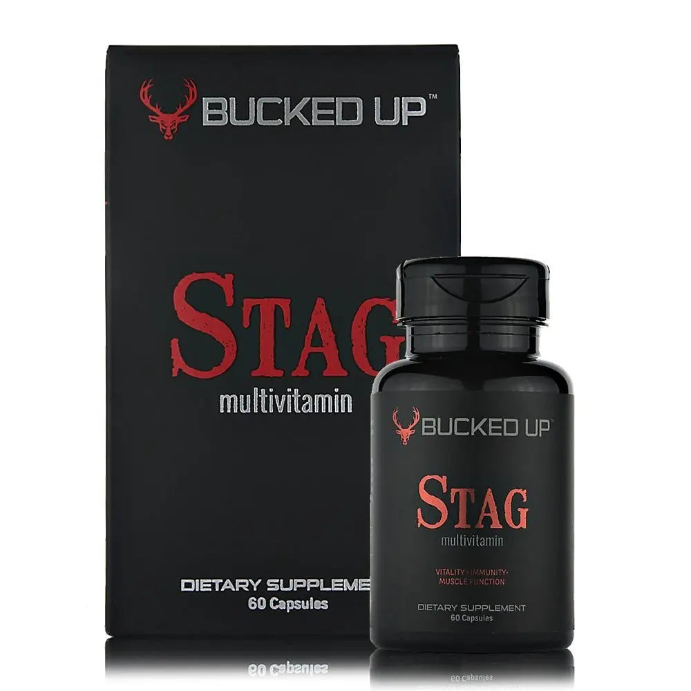 Stag Multivitamin - Men - Full Spectrum Vitamin Formula - Vitality, Immunity and Muscle Function (60 Capsules) Bucked Up uk supplements
