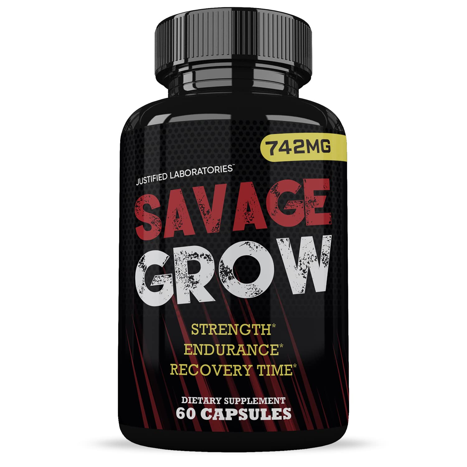 Savage Grow 742MG All Natural Advanced Men's Health Formula 60 Capsules Justified Laboratories uk supplements