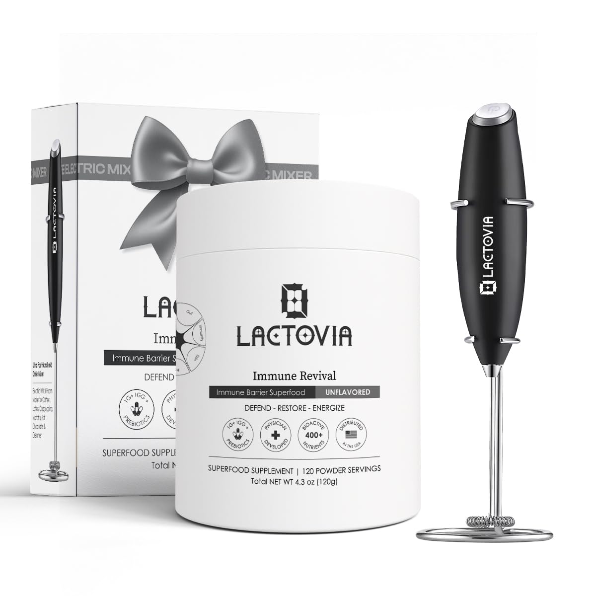 LACTOVIA Bovine Colostrum Powder | Grass-Fed Organic Colostrum Supplement | Gut & Immune Health Support | Raw, Unflavored | Keto, Gluten & Fat-Free | for Women & Men LACTOVIA uk supplements