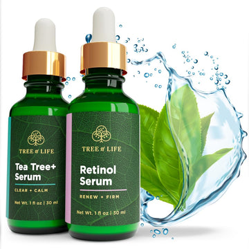 Tree of Life Retinol Serum & Tea Tree Serum for Face - Skin Care Duo Tree of Life Beauty uk supplements