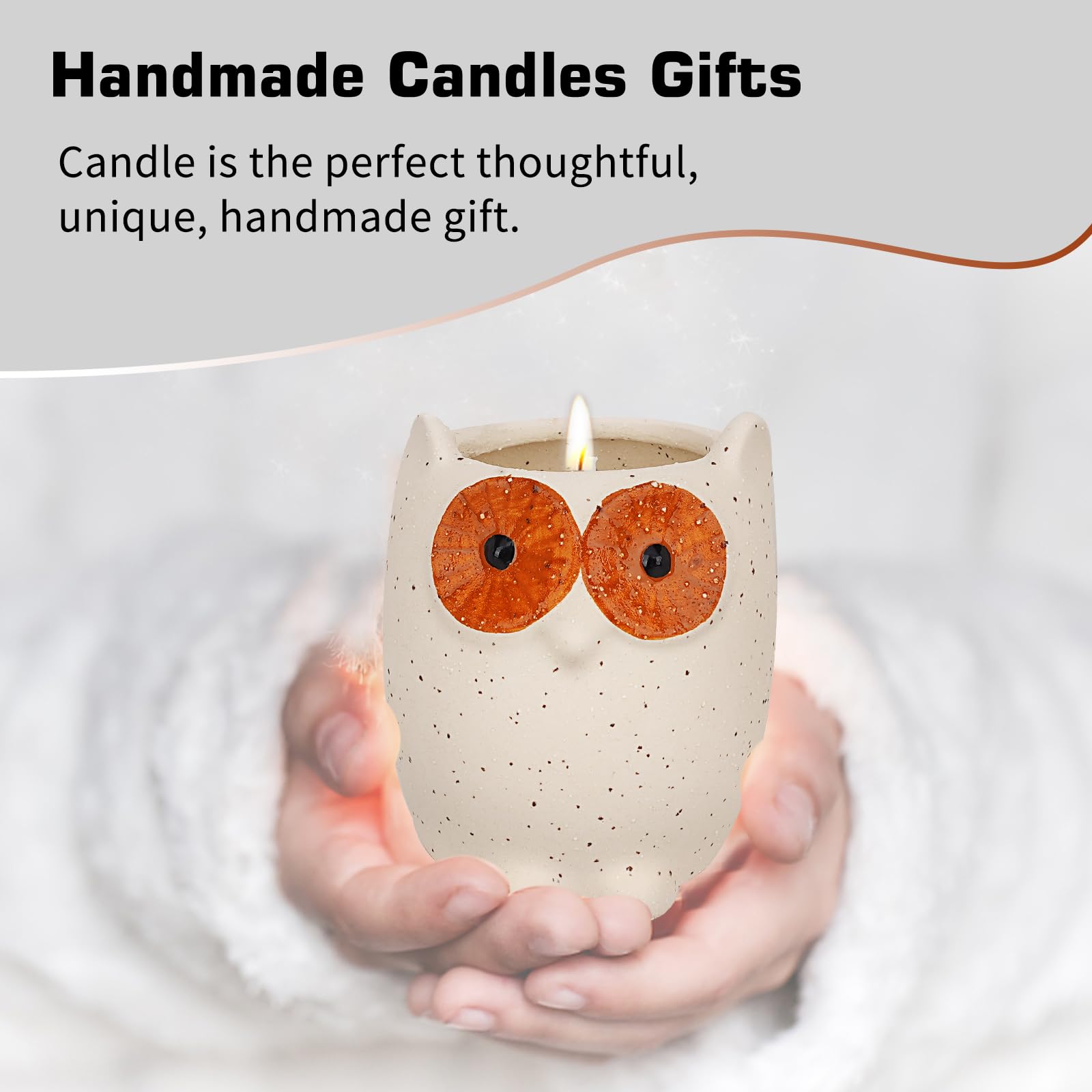 ETAKISH Lavender Scented Candle Gifts for Women, Cute Owl Highly Scented Aromatherapy Candle ETAKISH uk supplements